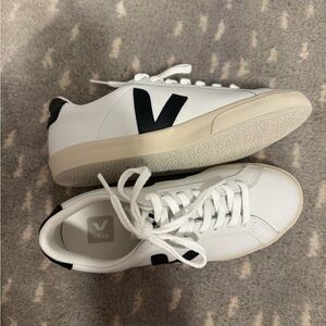 Veja Women’s White Sneakers with Black Accents